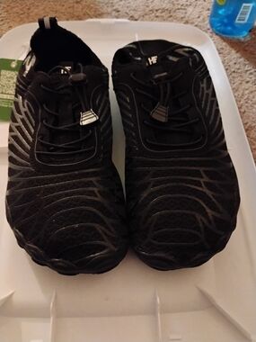HF Active Lifestyle  Walking Shoes Size 40 Black Lace Up‎ Comfort